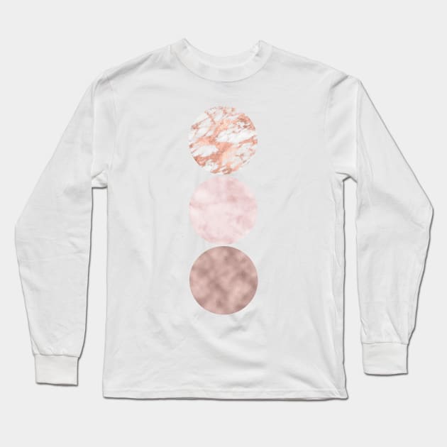 Rose grunge - circles II Long Sleeve T-Shirt by peggieprints